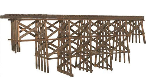 JV Models HO Wood Timber Trestle Kit