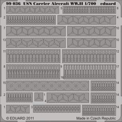 Eduard Details 1/700 Ship- USN Carrier Aircraft WWII