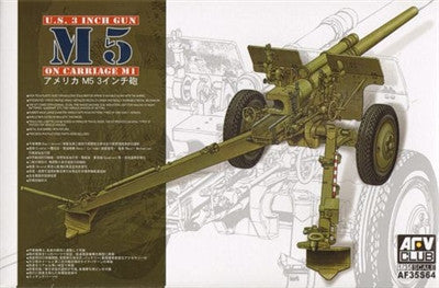 AFV Club Military 1/35 US 3 Inch M5 Gun on M1 Carriage Kit