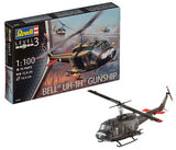 This is an image of Revell Germany Aircraft 1/100 Bell UH1H Gunship Helicopter Kit