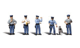 Woodland Scenics N Scenic Accents Policemen (5 w/Dog)