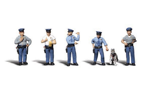 Woodland Scenics O Scenic Accents Policemen (5) & Dog