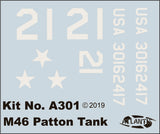 Atlantis Military 1/48 US M46 Patton Tank Kit (Formerly Aurora)