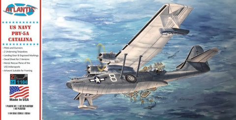 Atlantis Aircraft 1/104 PBY5A USN Catalina Seaplane (formerly Monogram) Kit