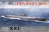 AFV Club Ships 1/350 WWII German U-Boat Type XXI Submarine Kit