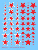 Archer Fine Transfers 1/35 Red Stars/Insignias (30 Red & 30 w/White Outline)