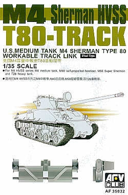 AFV Club Military 1/35 M4 Sherman HVSS Type 80 Workable Track Links Kit