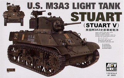 AFV Club Military 1/35 US M3A3 Stuart Light Tank Kit