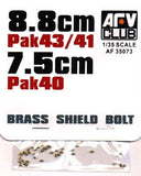 AFV Club Military 1/35 8.8cm PaK 43/41 & 7.5cm PaK 40 Shield Bolts (Brass) Kit