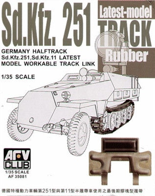 AFV Club Military 1/35 SdKfz 251 Late Workable Rubber Track Links Kit