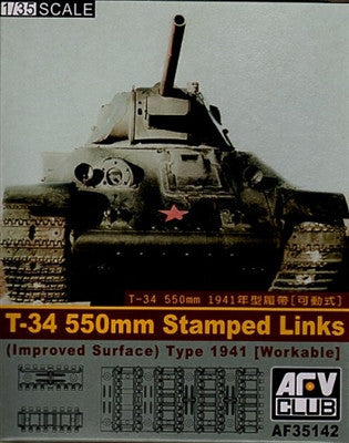 AFV Club Military 1/35 T34 550mm Workable Stamped Track Links Kit