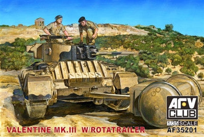 AFV Club Military 1/35 British Mk III Valentine Tank w/Rotatrailer Kit