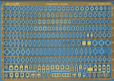 Airscale Details 1/48 WWI-20th Century Cockpit Instrument Bezels (Photo-Etch)