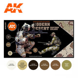 AK Interactive Figure Series: Modern Desert Uniforms Acrylic Paint Set (6 Colors) 17ml Bottles