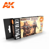 AK Interactive Figure Series: Modern Desert Uniforms Acrylic Paint Set (6 Colors) 17ml Bottles