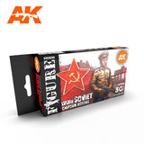 AK Interactive Figure Series: WWII Soviet Uniforms Acrylic Paint Set (6 Colors) 17ml Bottles