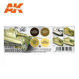 AK Interactive Modulation Series: German Dark Yellow Acrylic Paint Set (4 Colors) 17ml Bottles