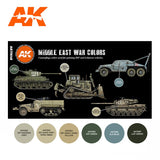 AK Interactive AFV Series: Middle East War Camouflage Acrylic Paint Set (6 Colors) 17ml Bottles