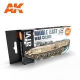 AK Interactive AFV Series: Middle East War Camouflage Acrylic Paint Set (6 Colors) 17ml Bottles