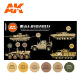 AK Interactive AFV Series: Iraq & Afghanistan Camouflage Acrylic Paint Set (6 Colors) 17ml Bottles