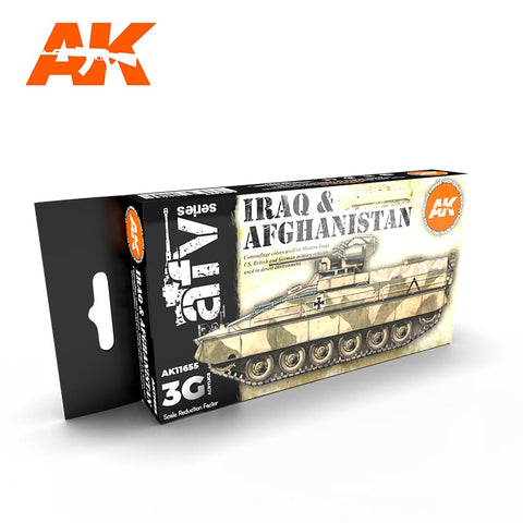 AK Interactive AFV Series: Iraq & Afghanistan Camouflage Acrylic Paint Set (6 Colors) 17ml Bottles