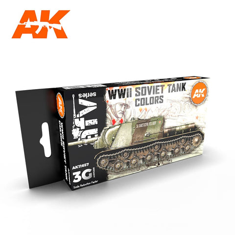 AK Interactive AFV Series: WWII Soviet Camouflage Acrylic Paint Set (6 Colors) 17ml Bottles