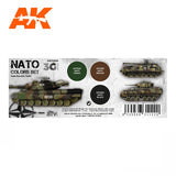 AK Interactive AFV Series: NATO Acrylic Paint Set (3 Colors) 17ml Bottles