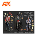 AK Interactive Historical Figures: XVI-XVIII Century Acrylic Paint Set (18 Colors) 17ml Bottles