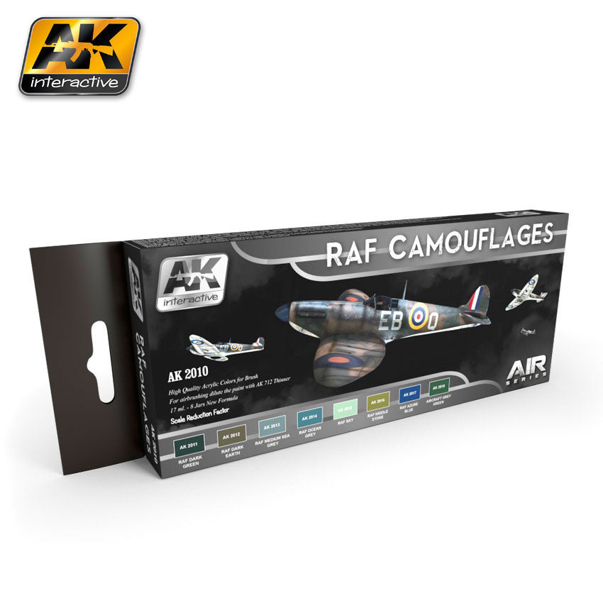 AK Interactive Air Series: RAF Camouflages Acrylic Paint Set (8 Colors) 17ml Bottles