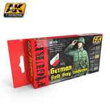 AK Interactive Figure Series: German Field Grey Uniforms Acrylic Paint Set (6 Colors) 17ml Bottles