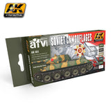 AK Interactive Soviet Tank Camouflage 1935-1945 Acrylic Paint Set (6 Colors) 17ml Bottles