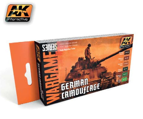 AK Interactive Wargame Series: German Camouflage Acrylic Paint Set (6 Colors) 17ml Bottles