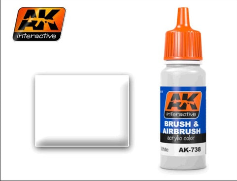 AK Interactive White Acrylic Paint 17ml Bottle