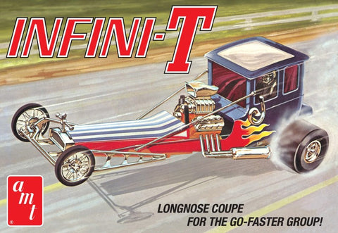 AMT Model Cars 1/25 Infini-T Longnose Vintage Coupe Show Dragster Kit