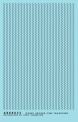 Archer Fine Transfers Surface Details: O Offset Tank Car Double Row Rivets