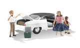 Woodland Scenics N Autoscene Pit Stop 1956 Ford Car w/Figures