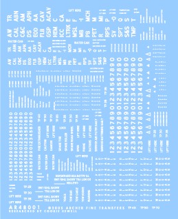 Archer Fine Transfers 1/48 US Military Vehicle Markings & Labeling (White)