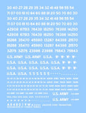 Archer Fine Transfers 1/48 US Vehicle Registration Codes (White Non-Stencil)