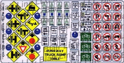 Blair Line N Highway Signs - Modern Traffic 1971-Present (Full-Color)