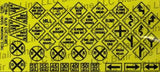 Blair Line N Highway Signs -Warning #2 1948-Present (Black, Yellow)