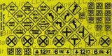 Blair Line N Highway Signs -Warning #3 1948-Present (black, yellow)