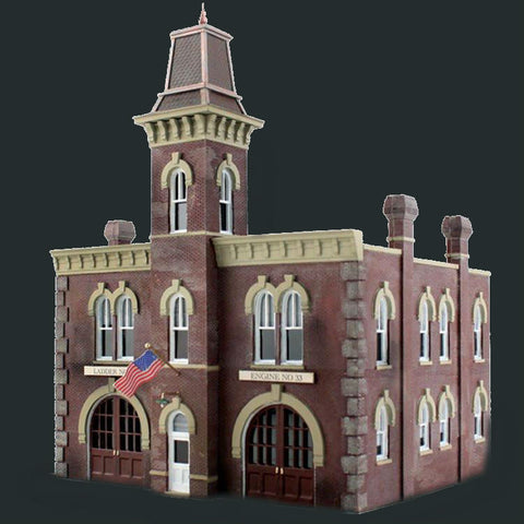 Woodland Scenics N Built-N-Ready 2-Story Firehouse