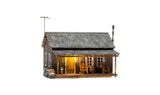 Woodland Scenics N Built-N-Ready Rustic Cabin LED Lighted