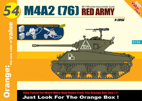 Cyber-Hobby Military 1/35 M4A2(76) Red Army Tank w/Maxim Machine Gun Kit