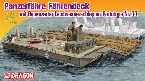 Dragon Military Models 1/72 PzFahre Fahrendeck w/Gepanzete Land-Wasser-Schlepper Prototype II Kit