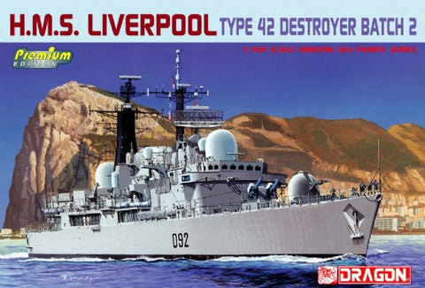 Dragon Model Ships 1/700 HMS Liverpool Type 42 Destroyer Batch 2 Kit