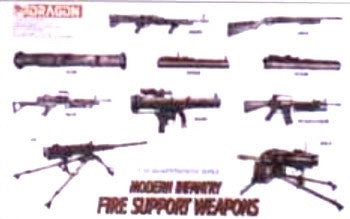 Dragon Military Models 1/35 Modern Infantry Fire Support Weapons Set (24) Kit