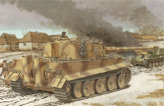 Dragon Military Models 1/35 SdKfz 181 PzKpfw VI Ausf E Tiger I Mid Production Tank w/Zimmerit Kit