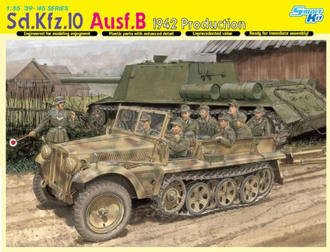 Dragon Military Models 1/35 SdKfz 10 Ausf B 1942 Production Halftrack Kit