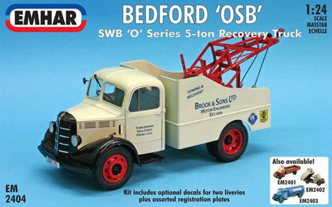 Emhar Military 1/24 Bedford OSB SWB O-Series 5-Ton Recovery Truck Kit